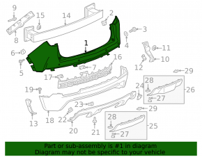 Cadillac XT4 19-23 white bare rear bumper