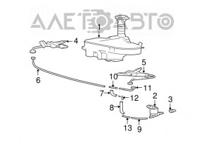 Right headlight washer nozzle, bare, for Lexus GS300 GS350 GS430 GS450h 06-11