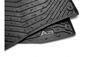 Set of front floor mats for Audi A3 8V 15-20 rubber, black