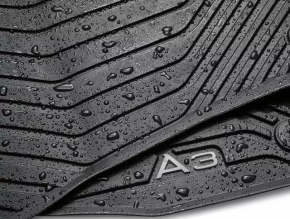 Set of front floor mats for Audi A3 8V 15-20 rubber, black