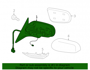 Subaru b9 Tribeca Right Mirror Housing