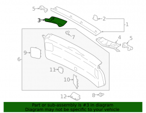 Trunk door trim right Subaru XV Crosstrek 18-23