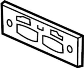Frame for number plate of front bumper Infiniti JX35 QX60 13-15