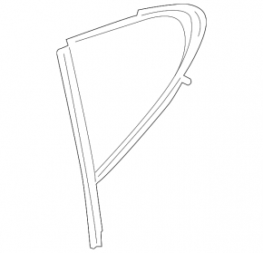 Door glass triangle rear right Porsche Panamera 10-16 under curtain