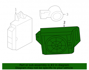 Speaker parking assistant Porsche Cayenne 958 11-17