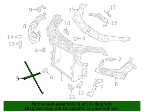 Mercedes GLE 63 16-19 5.5 AMG radiator strut (package)