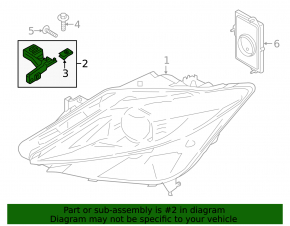 Headlight mount upper right Lincoln MKZ 13-20