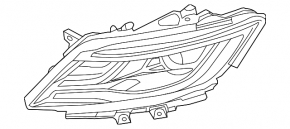 Lincoln MKC 15 Front Right Headlight Trim - Chrome