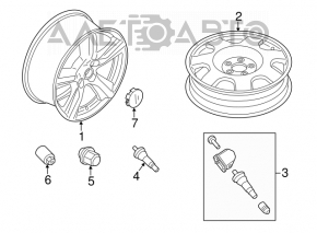 Wheel disk R17x7.5J ET37.5 Ford Mustang mk6 15-23