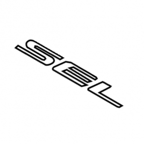 SEL emblem on the tailgate of the 19-24 Ford Edge