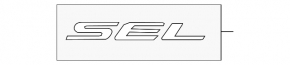 SEL emblem on the tailgate of the 19-24 Ford Edge