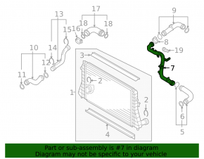 Air pipe left VW Tiguan 09-17 under the sensor