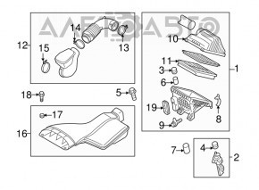 Kia Optima 11-15 hybrid air filter housing