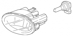 Fog light left PTF Honda HR-V 16-22
