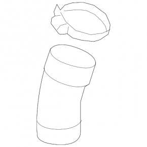 Intercooler pipe right third VW Atlas 18- 2.0T, rubber