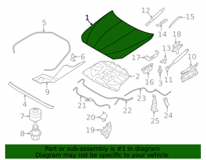 Bare hood BMW 5 F10 11-16