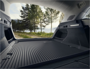 Black rubber trunk mat for Audi E-Tron 19-23