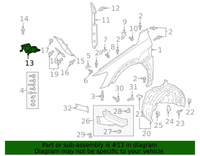 Upper front right fender bracket for Audi E-Tron 19-23 (large)