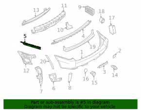Rear bumper mount, left outer, BMW X3 E83 03-10 2004-06, side, 2007-10, side