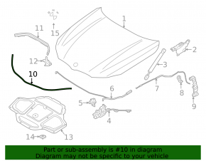 Front hood seal BMW 5 G30 17-23