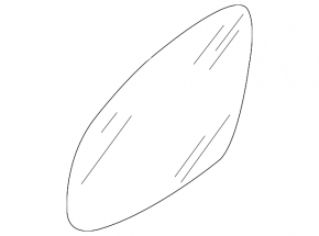 Left mirror element for VW Tiguan 09-18