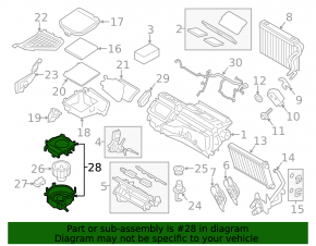 Heater body bare ventilation BMW X3 F25 11-17