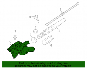 Windscreen wiper trapezoid with motor rear BMW X7 G07 19-