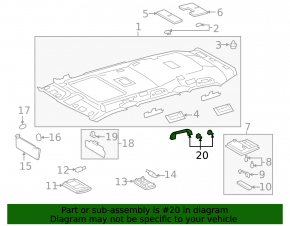 Ceiling handle right Toyota Avalon gray 05-12