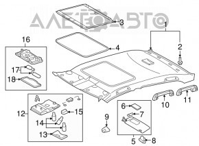 Ceiling handle right Toyota Avalon gray 05-12