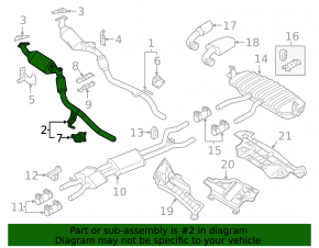 Intake pipe with catalytic converter rear VW Touareg 11-17 3.6 mesh torn