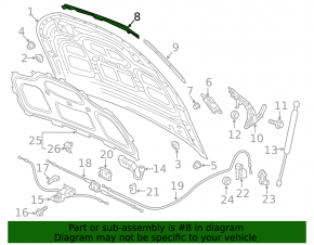 Front hood seal Audi Q5 80A 18-24