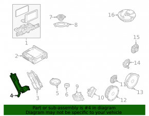 Audi Q5 Audio Amplifier Bracket 80A 18-24