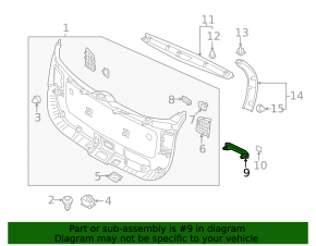 Inner trunk handle for Kia Sorento 2014-2015