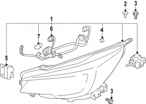 Subaru Ascent 23-26 right front headlight