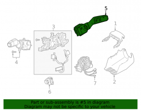 Right steering column switch for Lexus ES250 ES300h ES350 19-23
