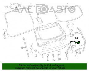 Toyota Highlander 14-19 Tailgate Glass Opening Button