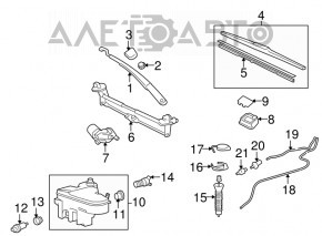 Windscreen wiper trapezoid with motor Lexus IS250 IS300 IS350 06-13