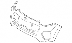 Kia Sportage 20-22 KOR bare front bumper without parking sensors