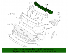 Kia Niro 20-22 HEV, PHEV Front Bumper Absorber