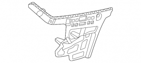 Rear bumper mount right Hyundai Sonata 20-22