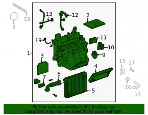 Heater assembly for Lexus IS200 IS300 99-05