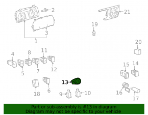 Ignition button START-STOP Toyota Sienna 15-20