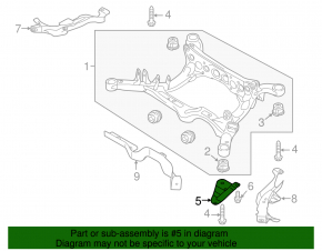 Rear subframe lug, front left, Audi A4 B8 08-16
