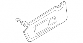 Right visor Audi A4 B9 17 - black, without hook