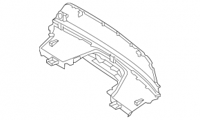 Rear bumper central grille Mercedes GL-class X166 13-16