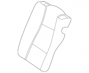 Rear seat backrest, 2nd row, left, Mercedes W167 GLE 350 450 20-24, beige leather, perforated, with seat belt, for cleaning
