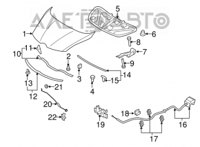 Mazda CX-7 06-12 hood release hook