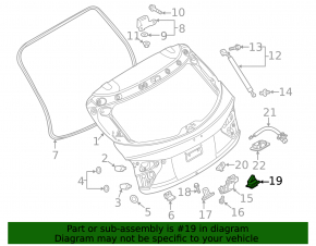 Mazda 6 trunk release button 14-21