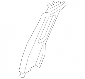 Ford Ecosport 18-22 center pillar trim, upper left, gray, worn
