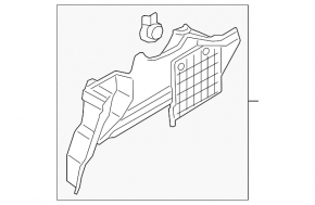 Left fender flare for a Lincoln MKZ 13-20 hybrid, black, without hatch